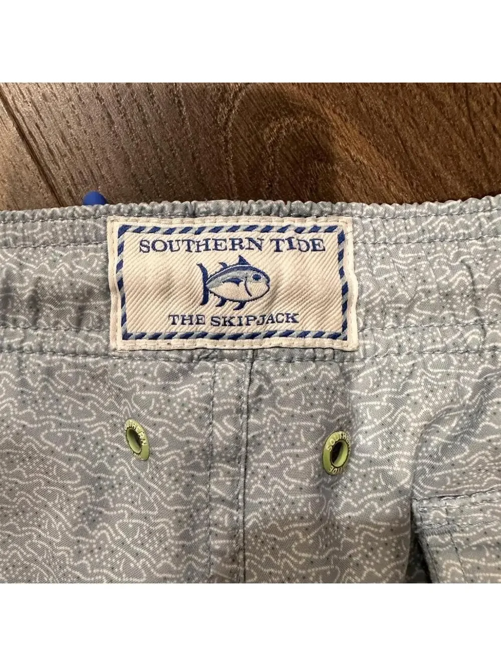 Southern Tide Men's Grey and Brown Swim-briefs-short